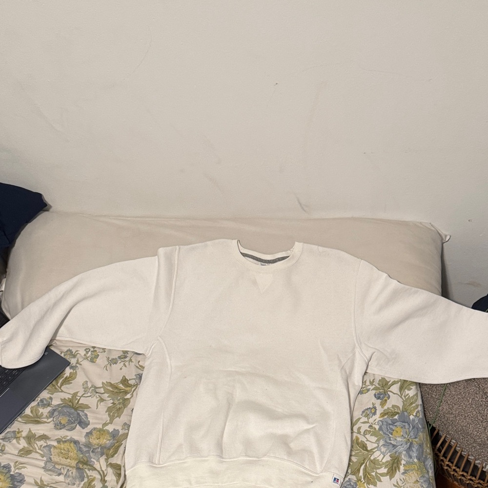 Russell Athletic White Crewneck Sweater